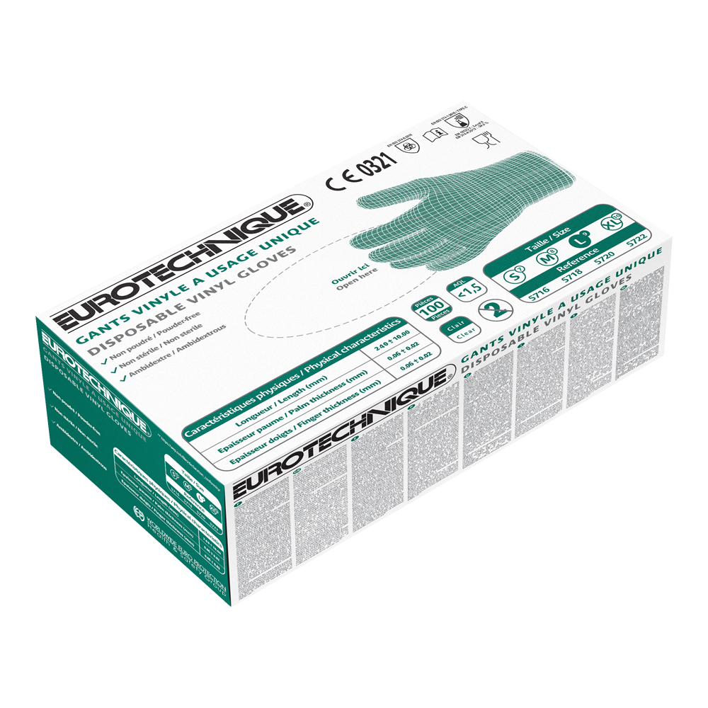 Gants à usage unique en vinyle transparent non poudrés - PMJV11-T07 - Réf. MO5720 - Coverguard - Étanches et souples_1