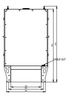 Groupe électrogène industriel Canopy Drawing - AP110 - Capacité 240L - Couleur RAL 1015_1