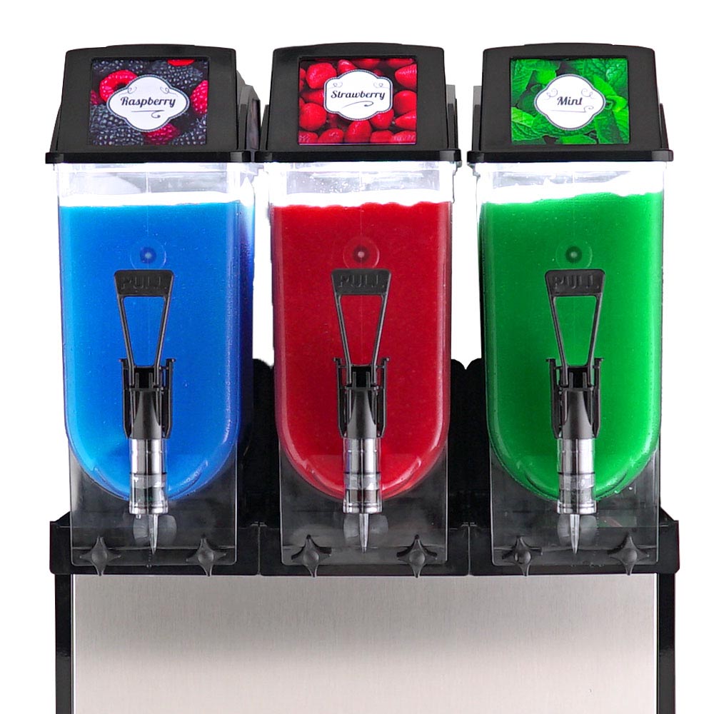 Machine à granité professionnelle - 3x12 litres avec double malaxeur et éclairage LED - FROSTY 3_1