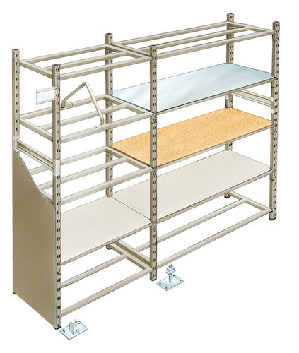 Rayonnage tubulaire - Poteaux perforés, tubes soudés 20x20, charge max 355 kg_0