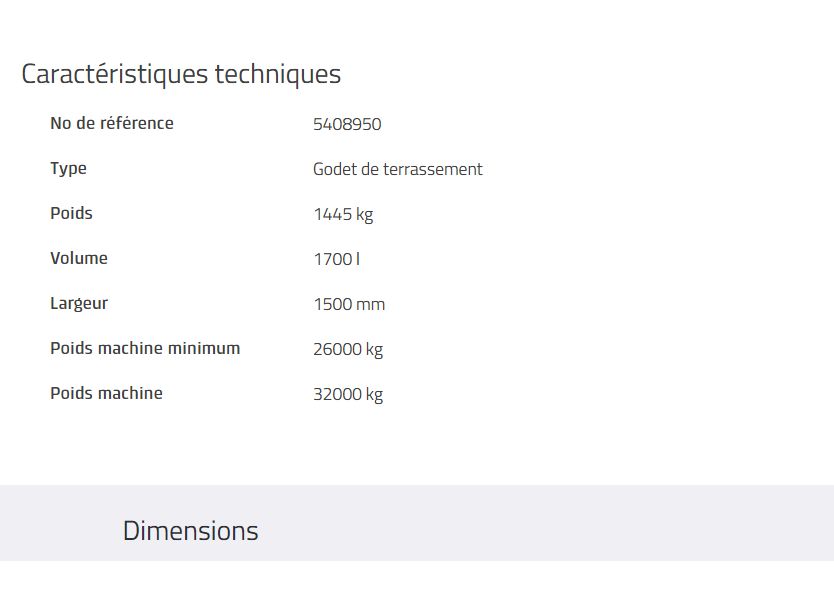 S70 Edge Godet d'excavation - Rototilt - 1700 L - Haute capacité, dents en J ou lames_1