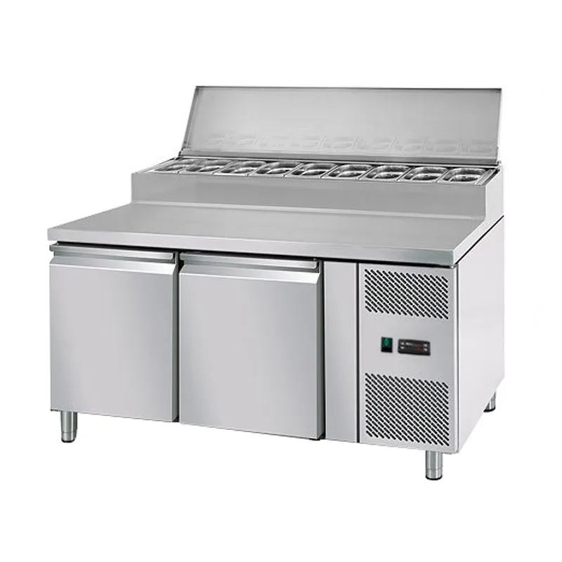 Saladette réfrigérée à capot - 2 portes GN 1/1 avec 8 bacs GN 1/3_1