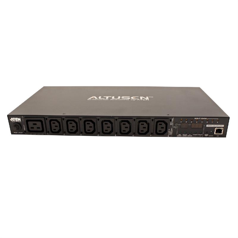 ATEN  PE6208G Multiprise IP, 8 ports, 1U, 7xC13 + 1xC19, 16A, avec compteur_1