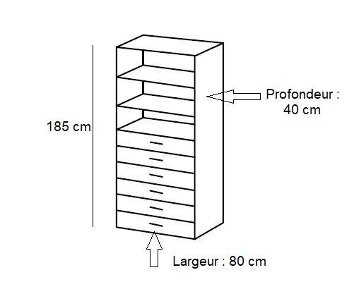 Colonne de rangement LUND - 6 tiroirs, blanc mat, 80 x 40 cm, faible encombrement_1