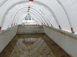 Abri de chantier gonflable 2WT - Protection contre les intempéries pour piscinistes et chantiers divers_1