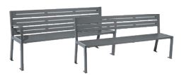 Banc urbain tout acier Silaos - Fabrication écoresponsable et durable - Garantie 10 ans anticorrosion_1