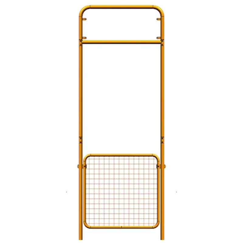 Barrière modulaire en acier - extension longueur 200mm - mâle/femelle - Portique hauteur 2.20  ou2.5 M avec panneau galva + jaune_1