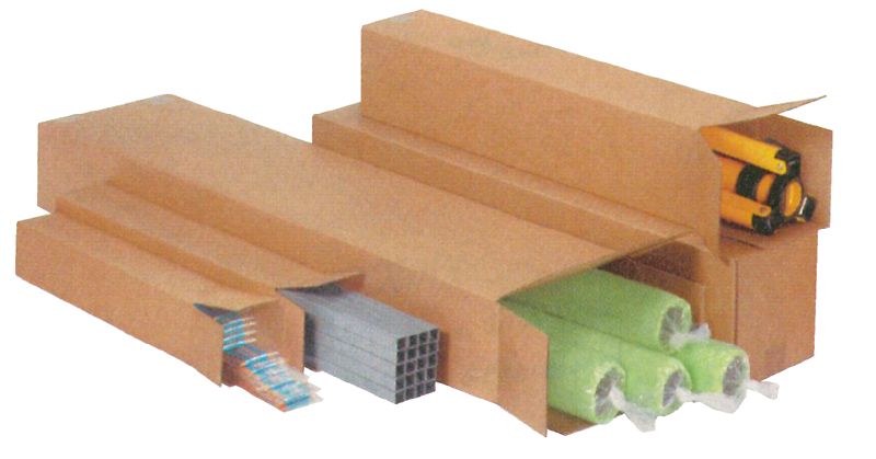 Caisse en carton spéciale pour produits longs - ouverture variée - idéale pour documents grands formats et articles allongés - Référence 540_1