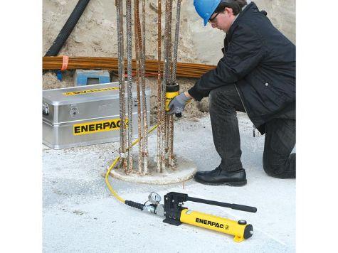 SCH202H, 215 kN, 49 mm Course, Cylindre hydraulique creux et pompe à main_1