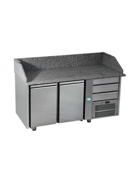 Table 700 GN1/1 - Pizza - 3 tiroirs - Référence: PIZ 2P 700 T3_1