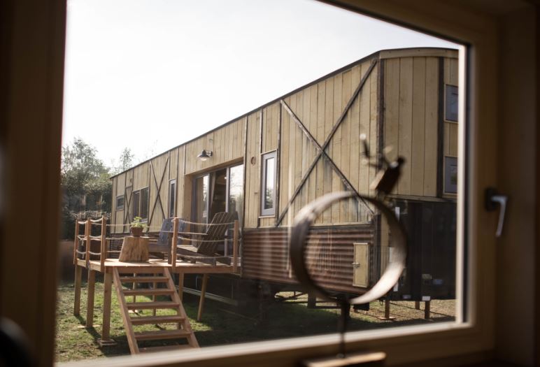 Habitation mobile écologique avec isolation en granulats de liège et Biofib Trio