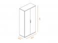 Armoire haute portes battantes HOMERE L90xH197 - Atra_1
