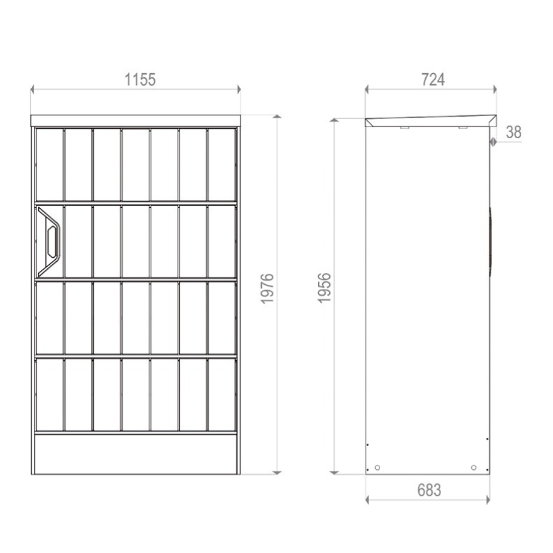 Consigne intelligente multispace conciergerie - 27 casiers sans branchement électrique ni internet_1