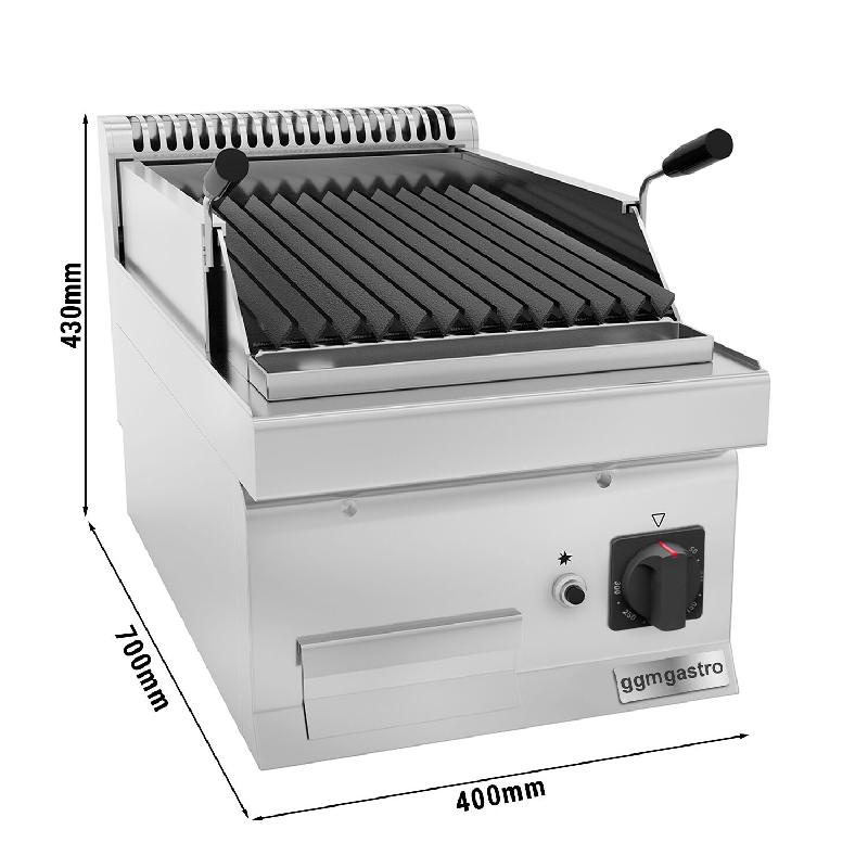 Grill à gaz en pierre de lave - 7 kW - Grille inclinable  - Mario 700 | GGM -GLGK400-E_1