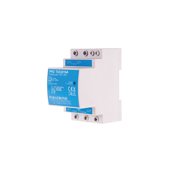 Protections foudre & CEM - PRO TAS3016A - 30 V - Type II/III - Boîtier DIN 3 modules_1