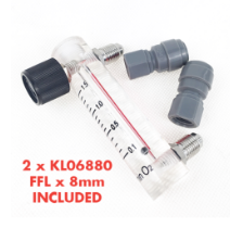 Débitmètre d'oxygène 0.1-1.5L./Min avec raccords et instructions pour oxygénation de moût_1