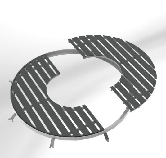 Grille d'arbre ronde autoportante en acier - Série trafic ERA - Résistance 3,5 T - Diamètre 1320 mm_1