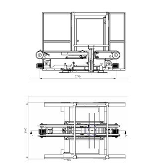Liaison retourneur pour machines à palettes - Platon - Hauteur 1500 mm - Rotation 180° avec réglage motorisé_1