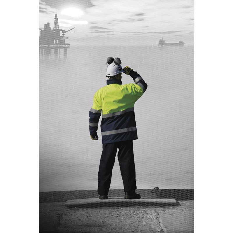 Parka de protection haute visibilité - polyester/fibres antistatiques enduit PU - Komodo2HV - Classe 2 avec veste amovible_1