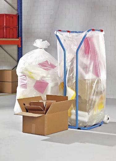 Sac-poubelle FIRST à plis latéraux 500L - PE basse densité - Transparent - Réf.: 722605 49_1