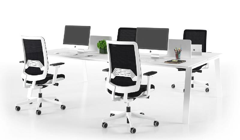 Siège de bureau Wi-Max finition blanc avec dossier résille de couleur - SOKOA - Noir, Rouge, Oui, Réglable 3D, Oui_1