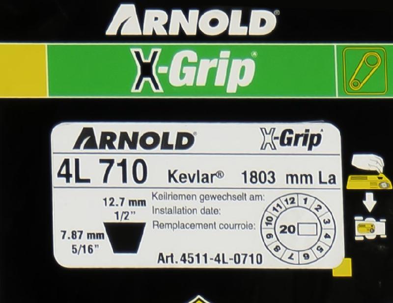 Courroie trapézoïdale X-Grip V - type 4L710_1