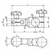 31140-065 - Support de comparateur en aluminium - Norelem France - dimensions 65x95 - anodisé noir_1