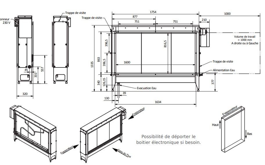 Système de rafraîchissement Adiabox NFG 12 000 S avec débit d'air de 3 500 m3/h