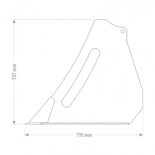 Godet standard pour chargeur avant - polyvalent, robuste, largeur 1m40 à 2m40 - volumes de 0.45 m3 à 0.77 m3_1