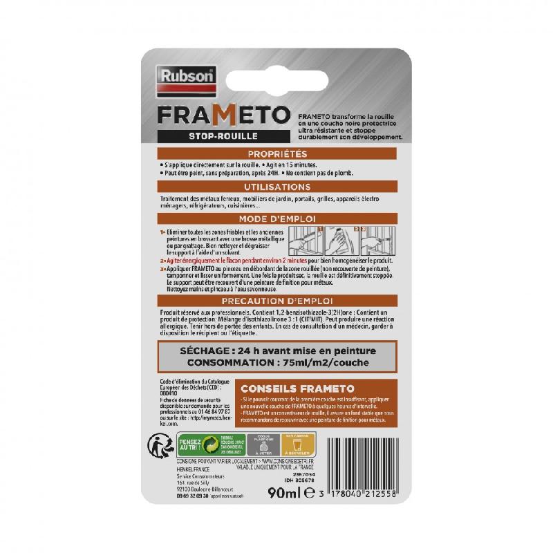 Protection antirouille extérieur - Frameto RUBSON noir 0.09L - Direct sur rouille_1