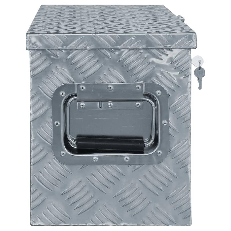 Vidaxl boîte en aluminium 80,5 x 22 x 22 cm argenté 142937_1