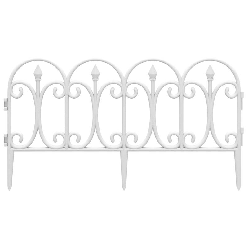 Vidaxl bordures de pelouse 17 pcs blanc 10 m pp 318294_1