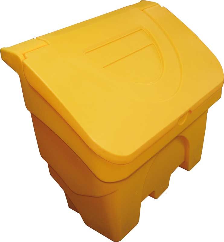 Coffre à sel ou sable en polyéthylène traité anti U.V - Capacité 200L - CS200J/ECO - Jaune - Résistant et léger_1