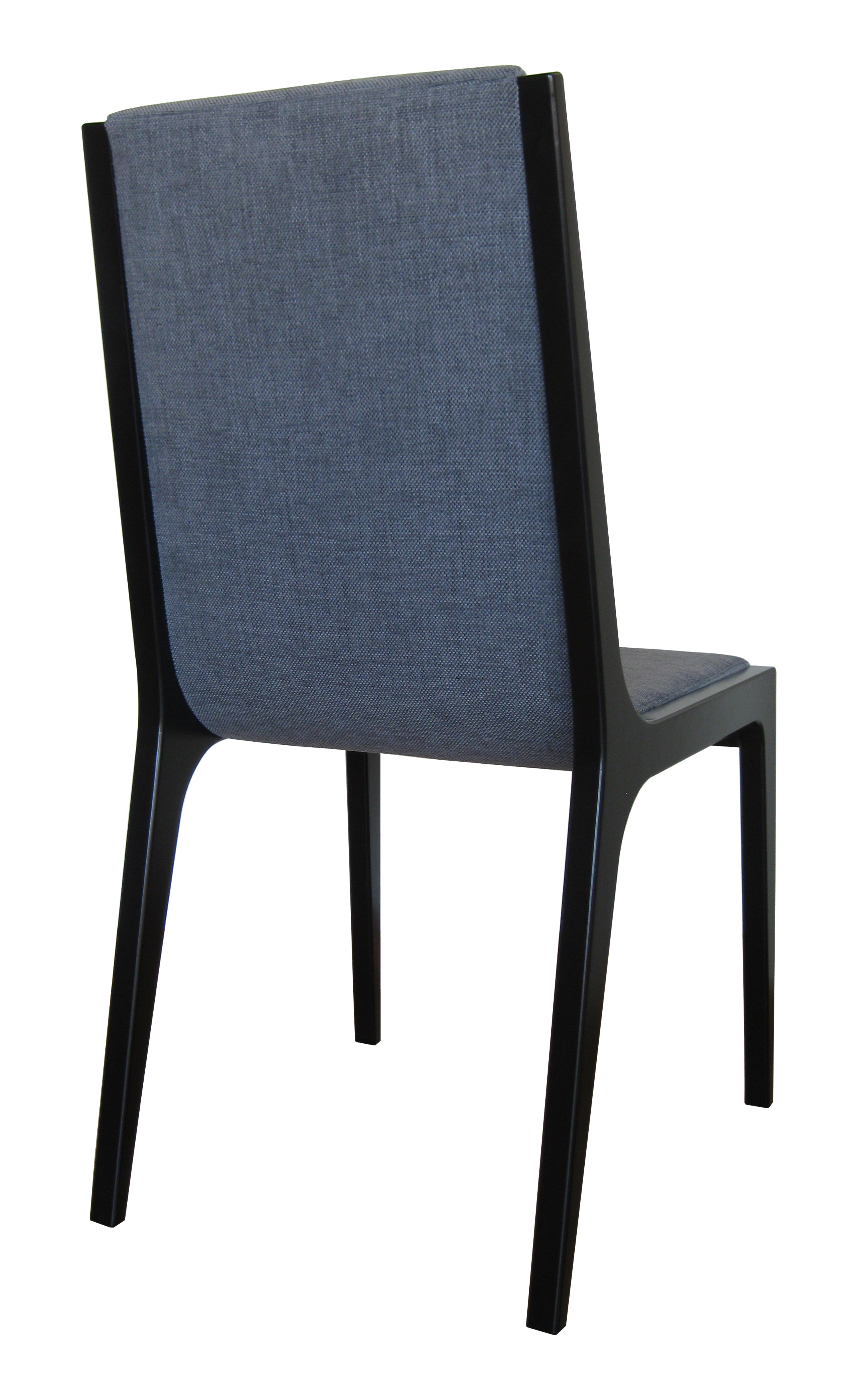 Lot de 2 chaises Seven en hêtre massif - design noir et gris - fabrication française_1