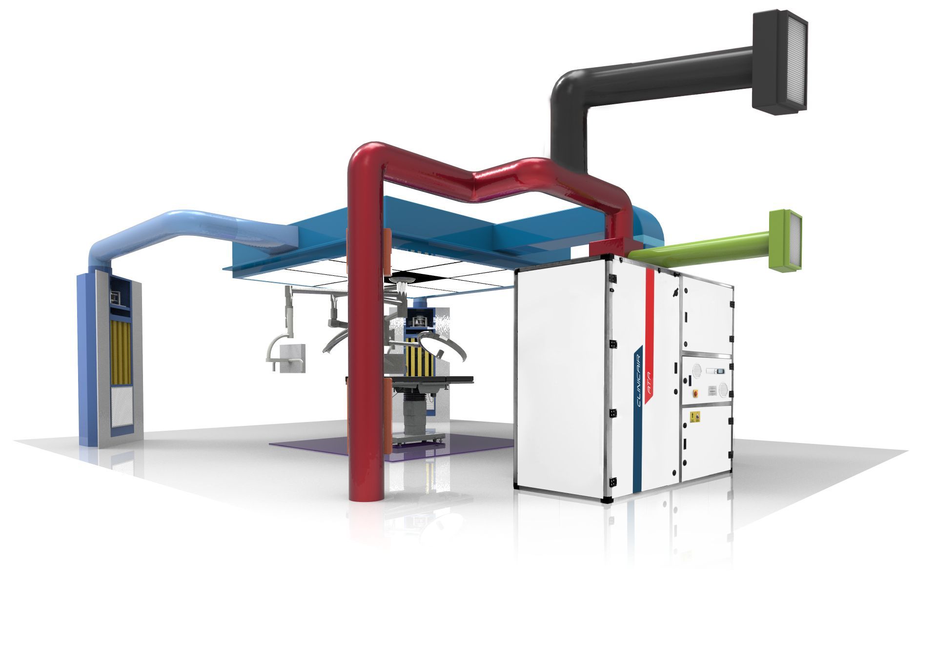 Armoire traitement air hygiène 8000 m3/h espace réduit bloc op clinicair 2_1