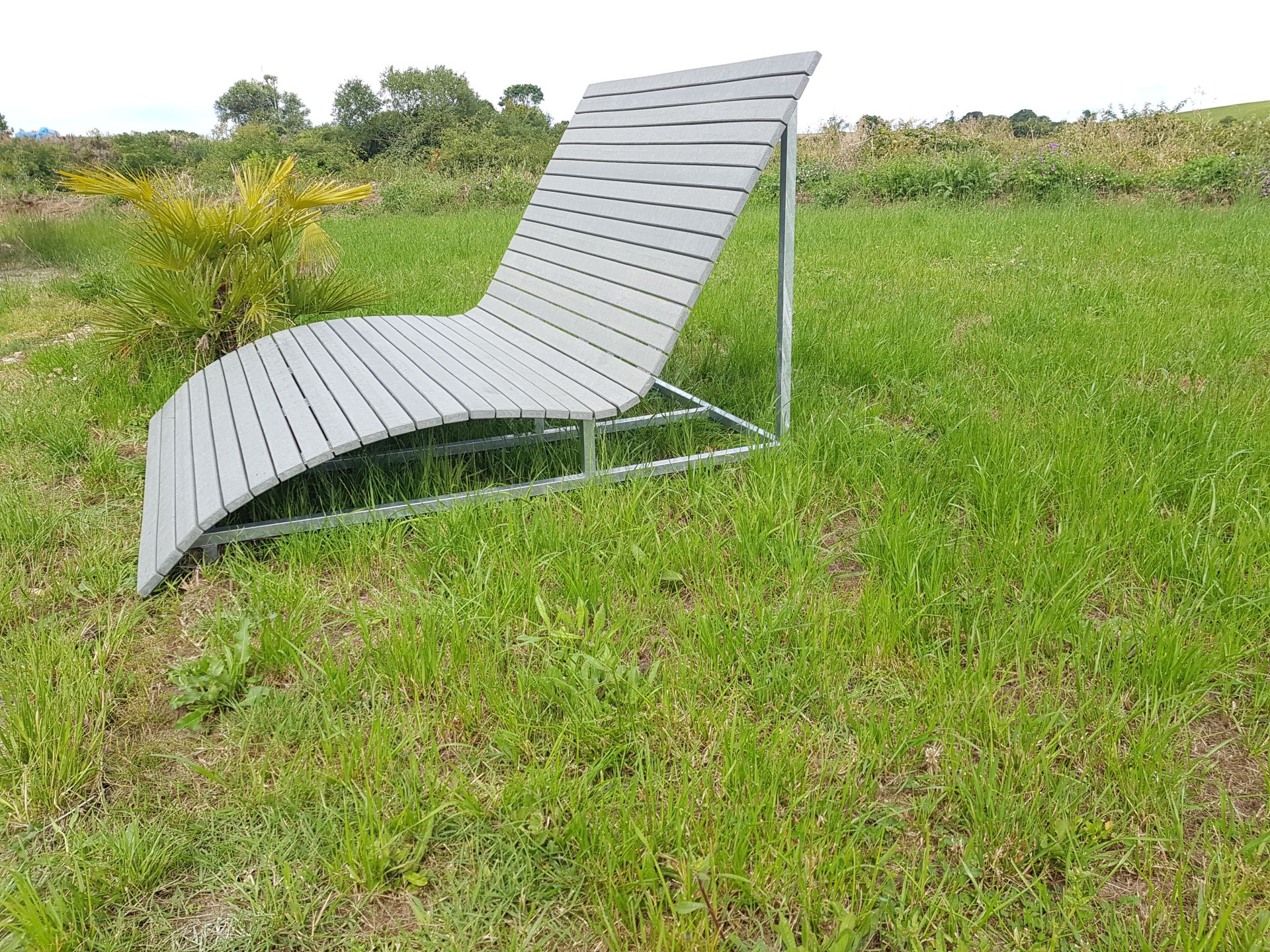 Bain de soleil 2 places - 100% recyclé - Dim. 150x164x115 cm - PolyAl imputrescible et sans entretien_1