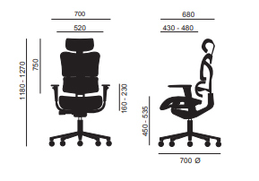 Fauteuil ergonomique ERGO - Technologie de haut niveau - Référence 7785 FR206 - Dossier haut avec support lombaire et têtière réglable_1