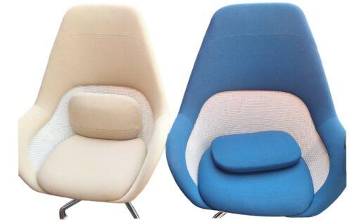 Fauteuil Lounge Dossier Haut SW_1 Coalesse d'occasion - Confort et Design Moderne - Bleu et Beige_1