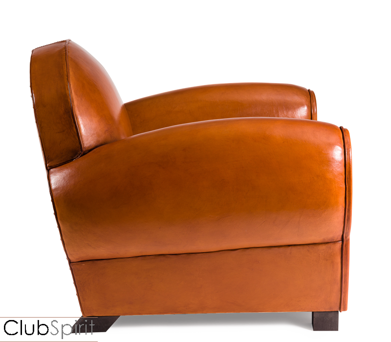 Fauteuil Club Grand Sologne - Fabrication artisanale en hêtre massif et cuir pleine fleur_1