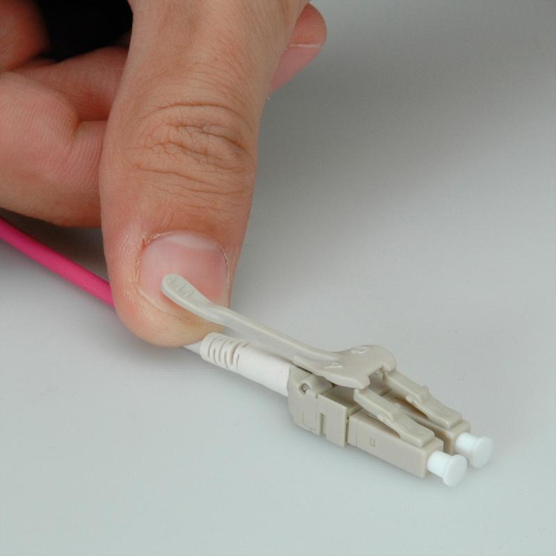 ROLINE Câble FO 50/125µm OM4, LC/LC, connecteurs Low-Loss, grande densité, violet, 2 m_1