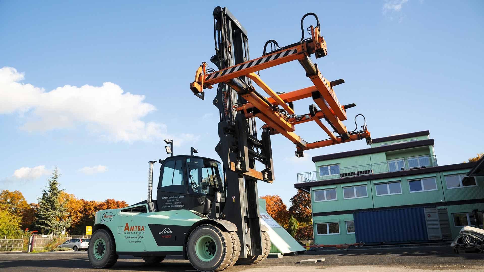 Spreader enfourchable télescopique double - Kaup T192E - pour conteneurs modulaires de 1.000 à 12.000 kg_1