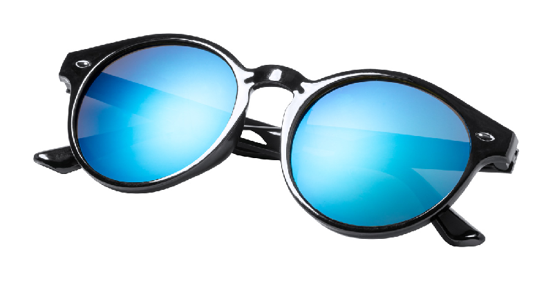 Lunettes de soleil en RPET - verres métalliques - protection UV 400 - couleur bleu_1