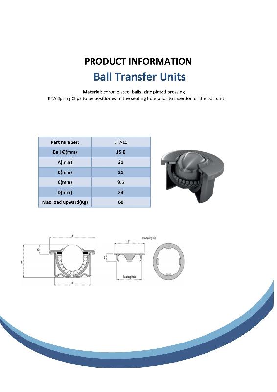 15mm Drop-in Fixing Ball Transfer Unit, zinc_1