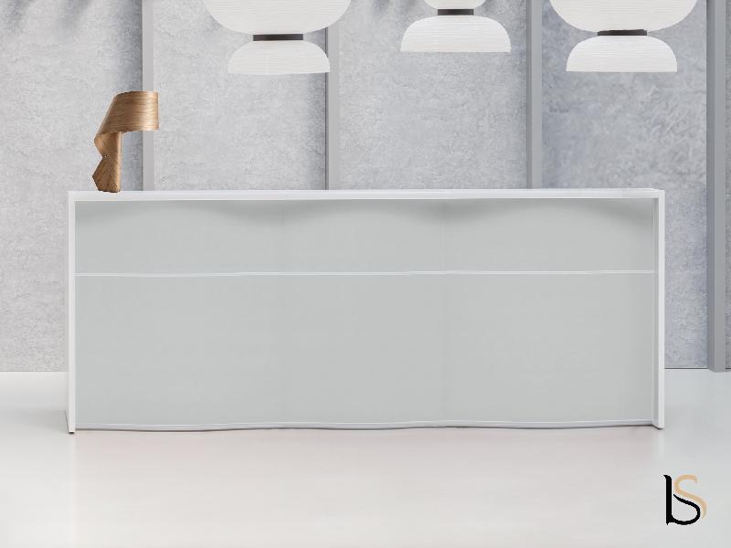 Comptoir d'accueil 3 personnes WAVE - MDD - 253, Gris mat_1