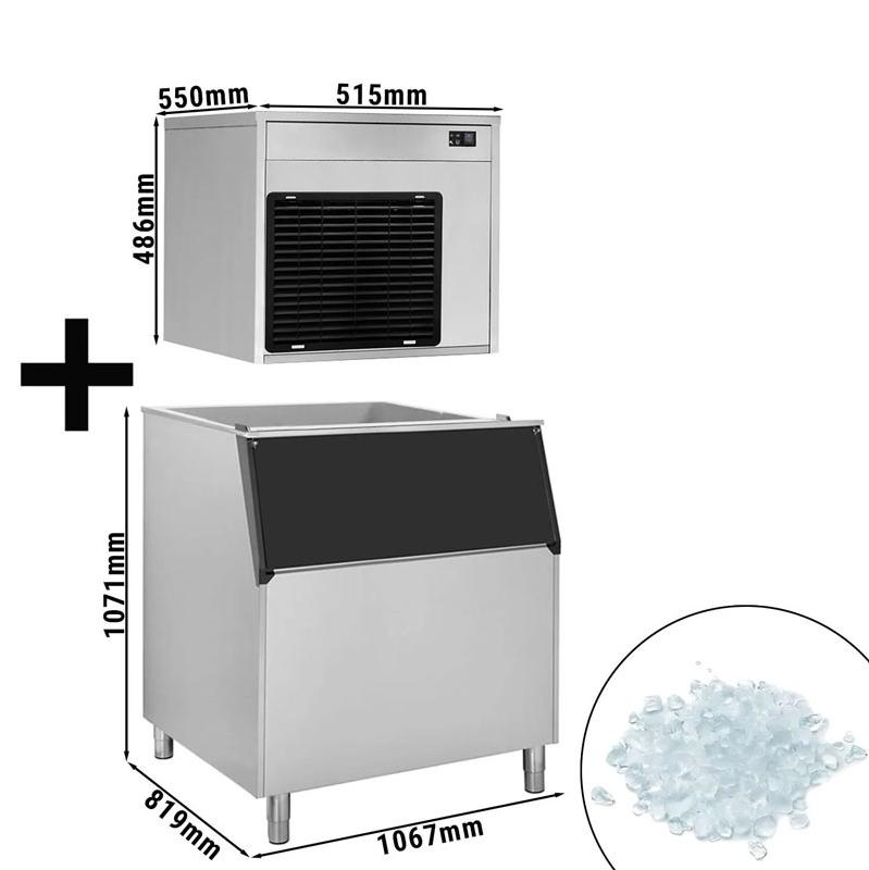 Machine à paillettes de glace - 220 kg/24h avec bac à glaçons de 350 kg_1
