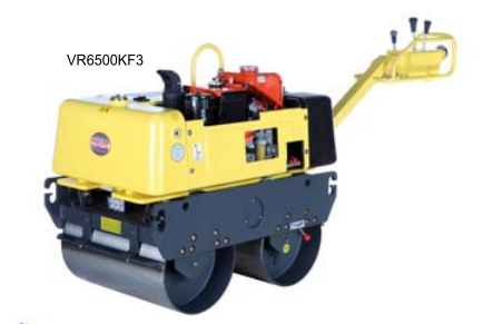 Rouleau duplex VR6500 KF3 - 700 kg - Moteur Diesel Kubota - Pour sol et enrobés_1