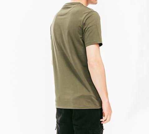 T-shirt coton bio manches courtes - Coupe longue - Coloris kaki - Taille L - Réf. 959087 - Marque FOREST_1