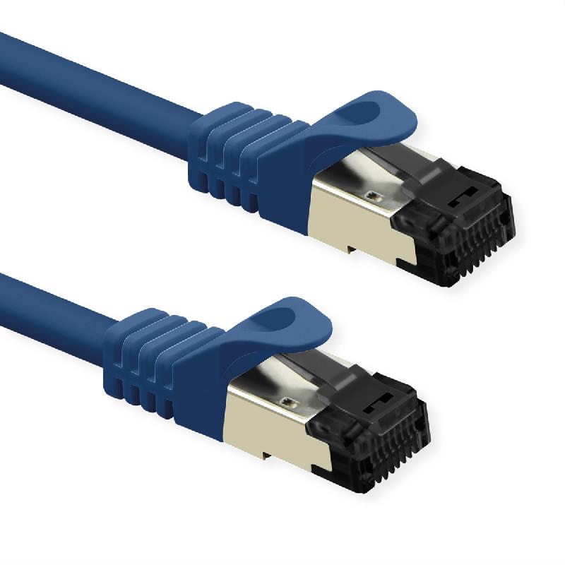 VALUE Cordon S/FTP (PiMF) Cat.8 (Classe I), fils tressés, LSOH, bleu, 3 m_1