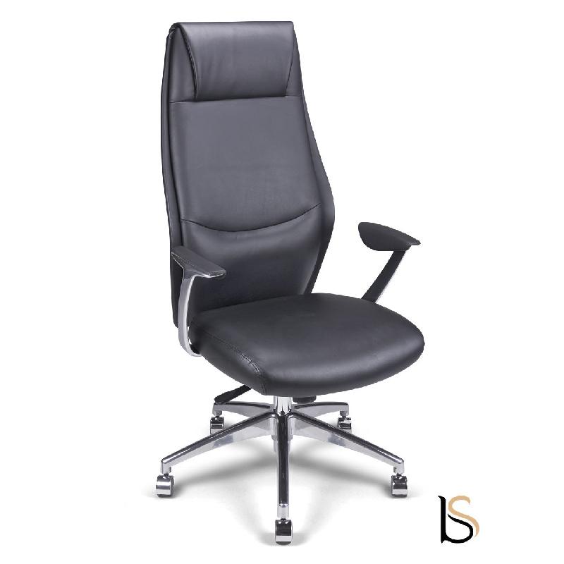 Fauteuil Manager Tery - ACT' - cuir noir_1