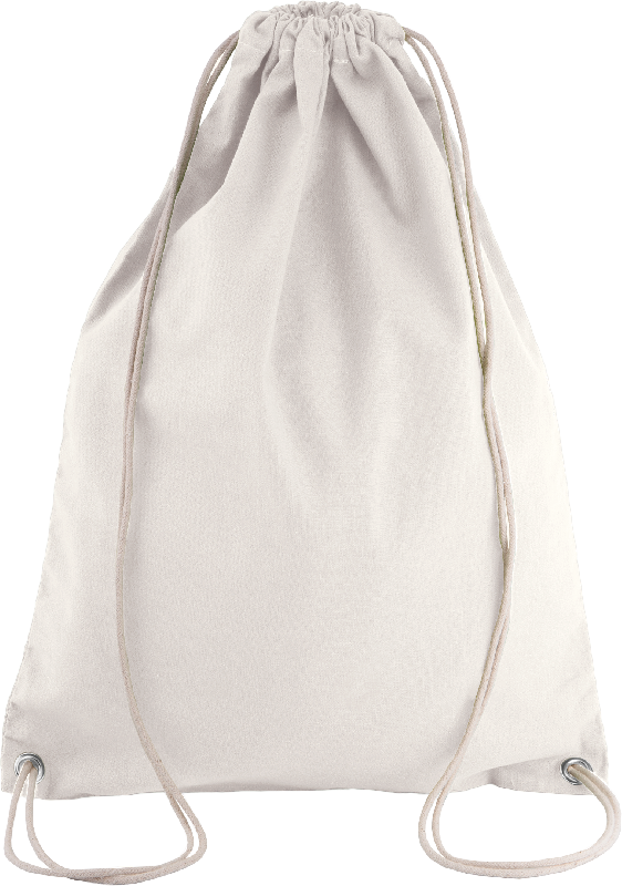 Sac à dos en coton avec cordelettes - Réf: KI0125 - Conscious Collection - Kimood_1